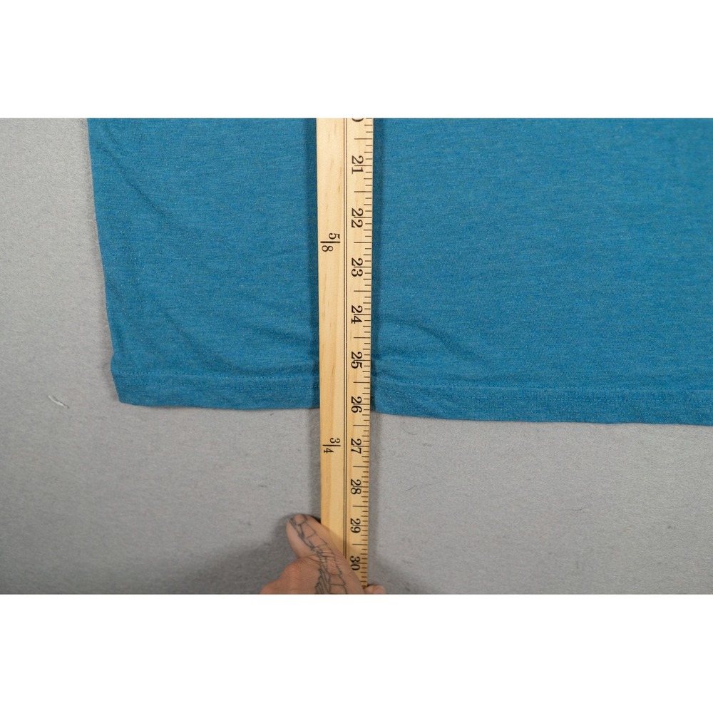 Prana Mens T-Shirt Short Sleeve Crew Neck Heathered Blue Size M Gorpcore - Picture 9 of 9